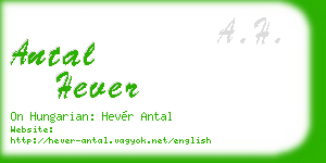 antal hever business card